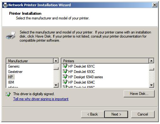 Windows 2008 Print Server Setup